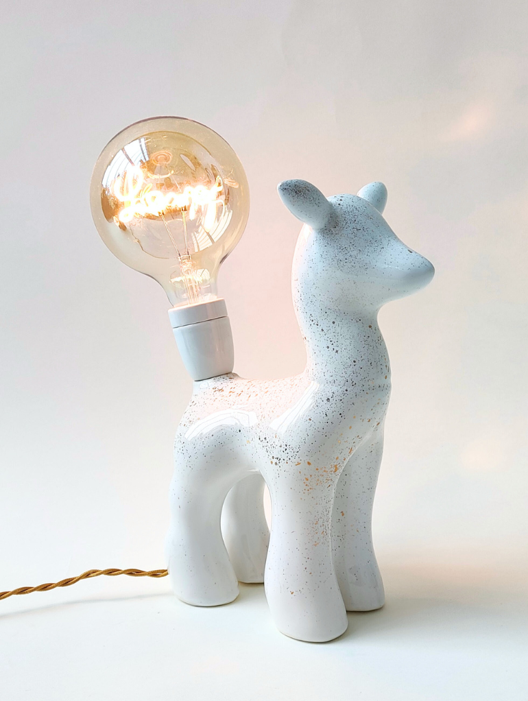 Bambi-valaisin Valkoinen/kulta