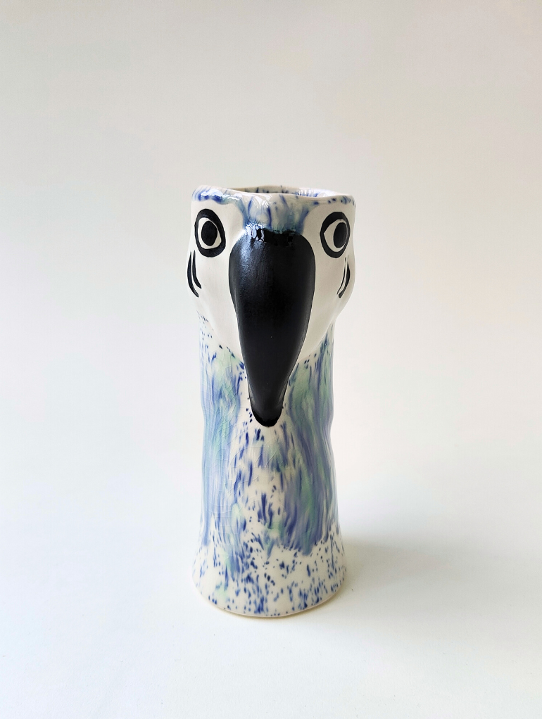 Papukaija-maljakko – Taivaansininen