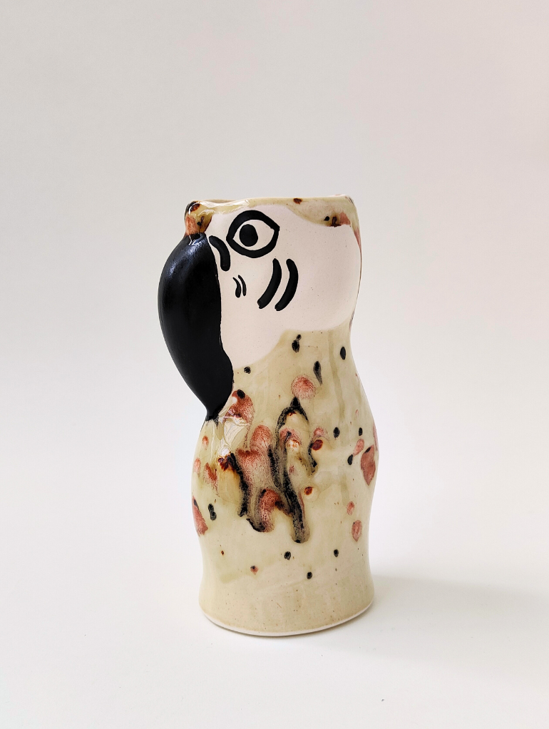 Papukaija-maljakko – Beige